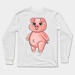 Cute Pig Art Long Sleeve T-Shirt